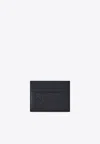 Ferragamo Embossed Monogram Leather Cardholder In Blue
