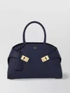 Ferragamo Women Hug Small Leahter Tote Bag In Blue