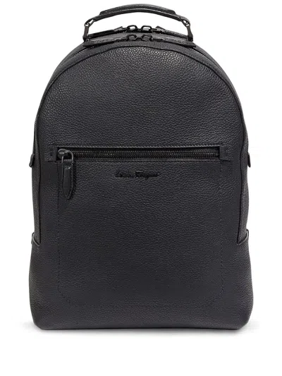 FERRAGAMO EMBROIDERED LOGO BACKPACK