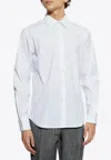 Ferragamo Embroidered Long-sleeved Shirt In White