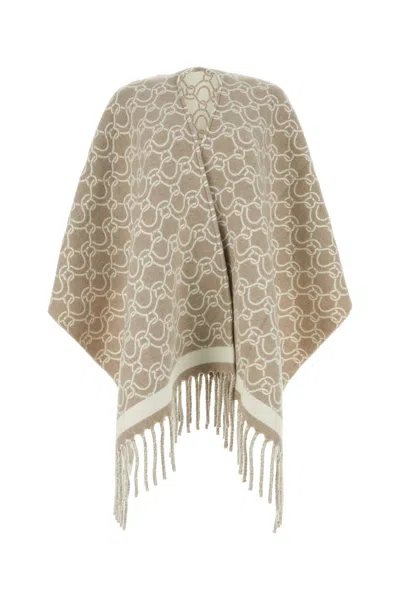 FERRAGAMO EMBROIDERED WOOL CAPE