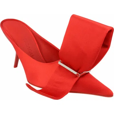Ferragamo Emi Mule Pump In Red