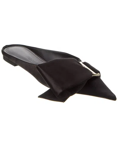 Ferragamo Emii T Satin Flat In Black