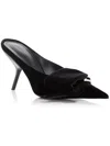 Ferragamo Emii Womens Pointed Toe Slip On Mules In Black