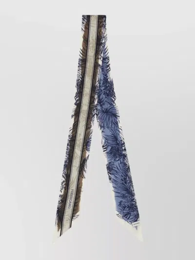 FERRAGAMO ENGRAVED FLORAL BANDEAU SCARF