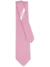 Ferragamo Herren Equestrian Print Silk Tie In Rosa