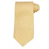 Ferragamo All-over Whale Print Silk Tie In Yellow