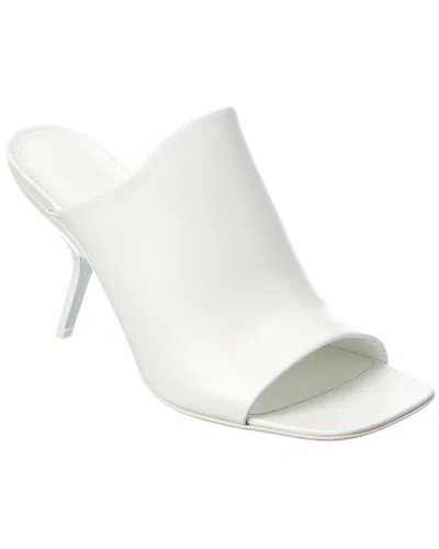 Ferragamo Era Leather Mules In Optic White