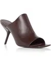 Ferragamo Leather Sandals Square Toe Heeled In Multi