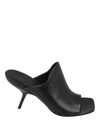 Ferragamo Era Peep Toe Slide Sandal In Black