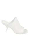 Ferragamo Era Leather Mules In Optic White