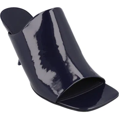 Ferragamo Era Patent Leather Mule Sandal In Black