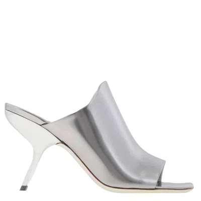 Ferragamo Era Patent Leather Mules In Multi