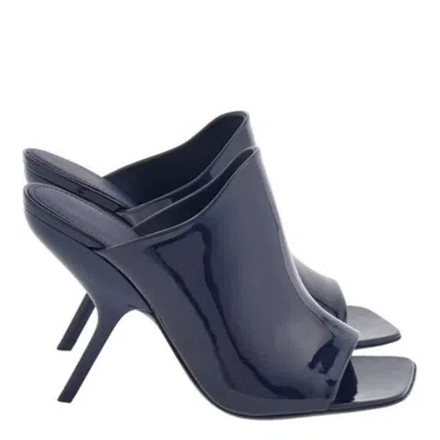 Ferragamo Era X5 Patent Leather Mules In Blue
