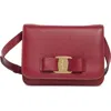Ferragamo Leather Shoulder Bag In Burgundy