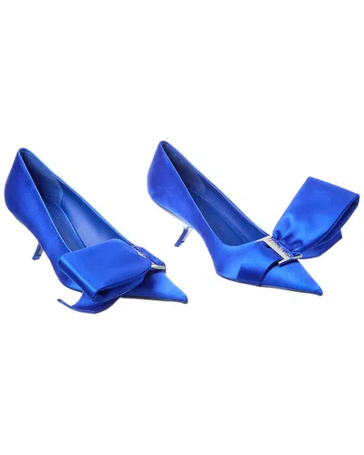 Ferragamo Erica Satin Pump (authentic ) In Blue