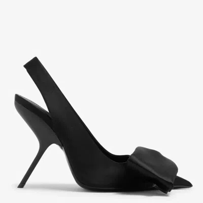 Ferragamo Woman Pumps Black Size 8 Textile Fibers In Multi