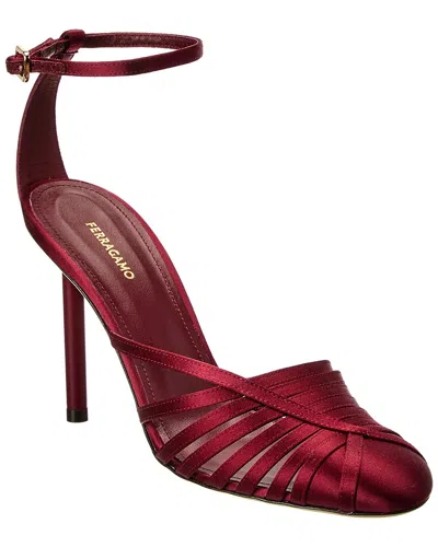 Ferragamo Ermelia Satin Pump In Red