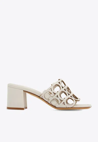 Ferragamo Erne 55 Leather Sandals In Gold