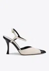 Ferragamo Erula 95 Leather Pumps In Cream
