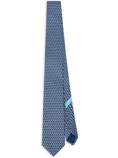 Ferragamo Ester Necktie In Blue