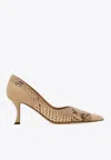 Ferragamo Eugene 70 Python Leather Pumps
