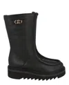 Ferragamo Eurialo F Leather Boots In Black
