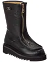 Ferragamo Euralio Genuine Shearling Lined Boot In Black