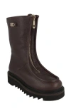 Ferragamo Eurialo Leather Boot In Brown