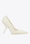 Ferragamo Eva X5 Pantent Leather Pumps In Cream