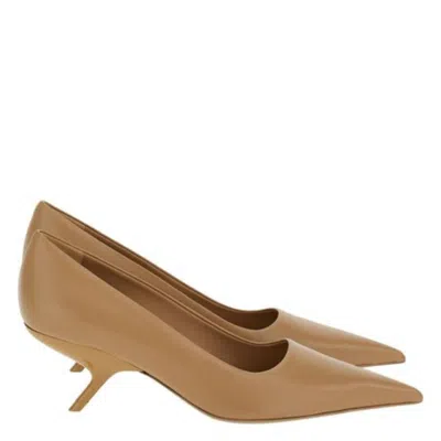 Ferragamo Eva 55 Leather Pumps In Brown