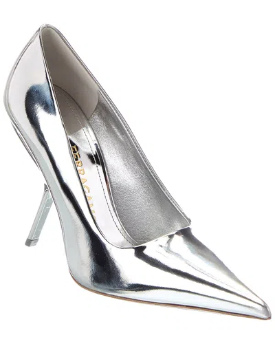 Ferragamo Eva Patent Pump In Silver