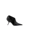 Ferragamo Black Pumps With Pointed Design And Side Opening Detail In Leather Woman In Black
