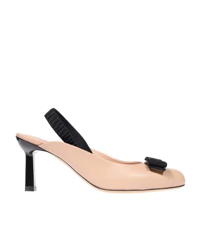 Ferragamo Exposed High-heeled Sandals In Nude