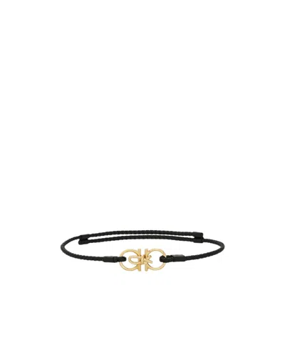 Ferragamo Extendable Gancini Belt In Black