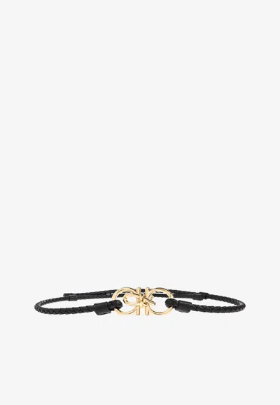 Ferragamo Extendable Gancini Braided Leather Belt