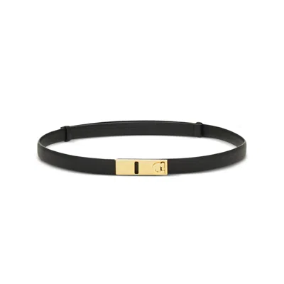 Ferragamo Extendable Hug Belt In Black