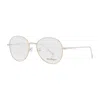 Ferragamo Eyeglasses Aviator Full Rim, Gold/palladium Frame And Clear Demo Lens Lens Sf2189724 In Multi