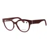 Ferragamo Eyeglasses Cat Eye Full Rim, Havana Frame And Clear Demo Lenses Lens Sf2957e240 In Brown