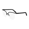 Ferragamo Eyeglasses Cat Eye Semi Rim, Black Frame And Clear Demo Lenses Lens Sf2227001 In Black