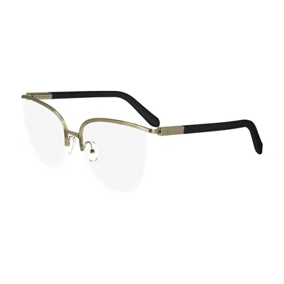 Ferragamo Eyeglasses Cat Eye Semi Rim, Black Frame And Clear Demo Lenses Lens Sf2227001 In White
