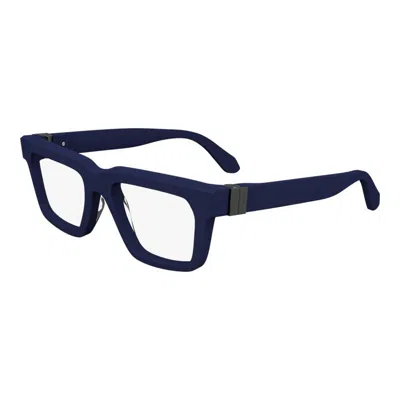 Ferragamo Eyeglasses Square Full Rim, Navy Blue Frame And Clear Demo Lens Lens Sf2995414