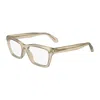 Ferragamo Eyeglasses Square Full Rim, Transparent Brown Frame And Clear Demo Lens Lens Sf2986232 In Brown