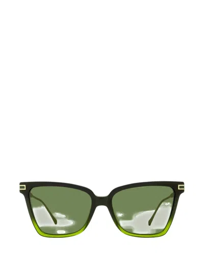 Ferragamo Eyewear Butterfly-frame Sunglasses In Green
