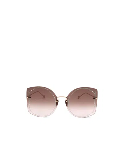 Ferragamo Eyewear Cat Eye Frame Sunglasses In Pink