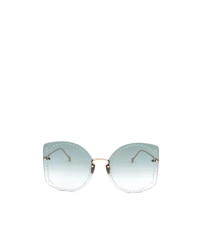 Ferragamo Eyewear Cat Eye Frame Sunglasses In Blue