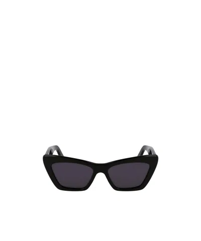 Ferragamo Eyewear Cat Eye Frame Sunglasses In Black