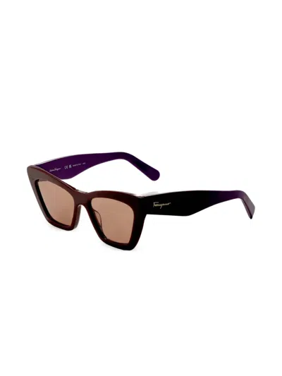 Ferragamo Eyewear Cat-eye Frame Sunglasses In 브라운