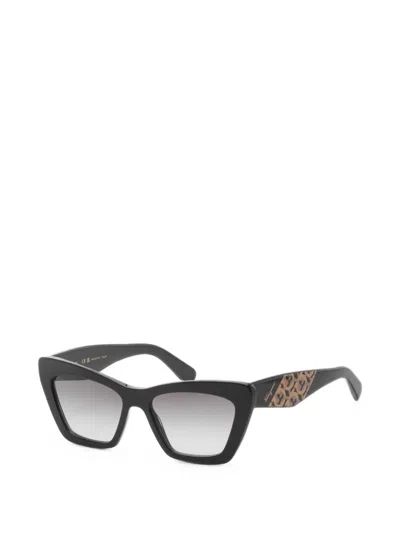 Ferragamo Eyewear Cat-eye Frame Sunglasses In 블랙