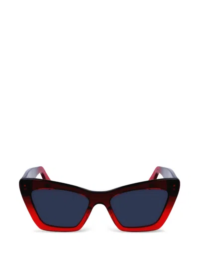 Ferragamo Eyewear Cat-eye Frame Sunglasses In Green